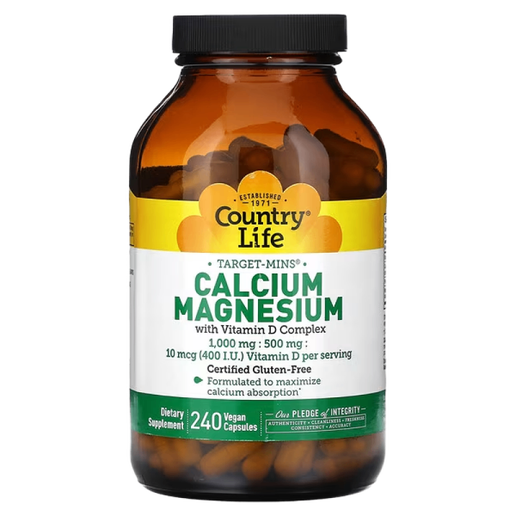 Country Life - Target-Mins Calcium Magnesium w/Vitamin D - 240 capsules
