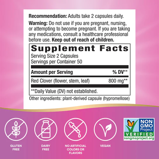Nature's Way - Red Clover Blossom/Herb - 100 capsules
