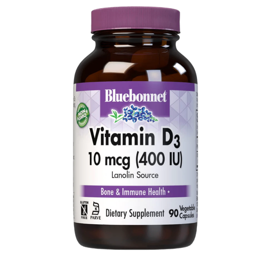 Bluebonnet - Vitamin D3 10 mcg - 90 capsules