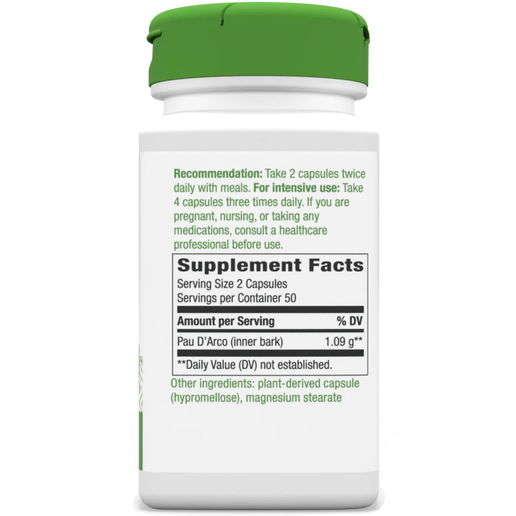 Nature's Way - Pau D’Arco Inner Bark- 100 capsules