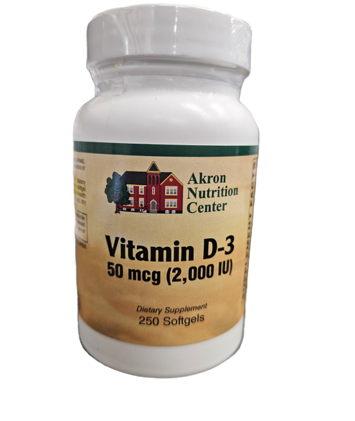 Akron Nutrition Center - Vitamin D-3 (5,000IU) - 250 Softgels