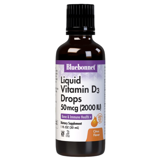 Bluebonnet - Liquid Vitamin D3 Drops 50 mcg (Citrus Flavor) - 1 fl oz