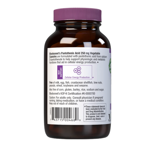 Bluebonnet - Pantothenic Acid 250 mg - 60 capsules