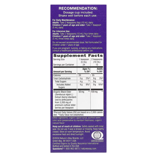 Nature’s Way - Sambucus Traditional immune Syrup Extract (Elderberry) 4 fl Oz