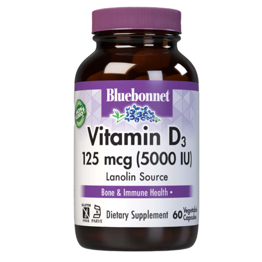 Bluebonnet - Vitamin D3 125 mcg (5000IU) - 60 VCaps
