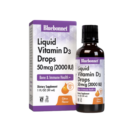 Bluebonnet - Liquid Vitamin D3 Drops 50 mcg (Citrus Flavor) - 1 fl oz