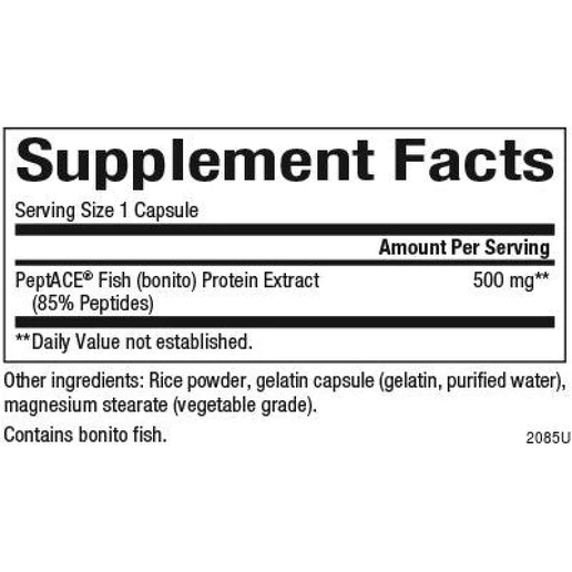 Natural Factors PeptACE Fish Peptides - 500mg - 90 Capsules