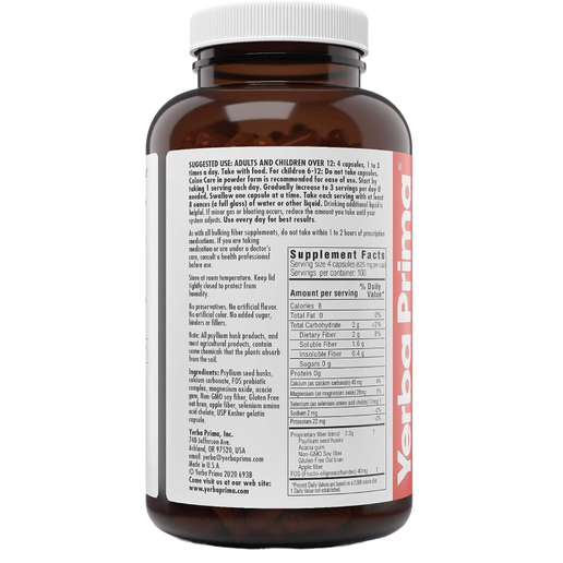 Yerba Prima - Prebiotics Colon Care Caps - 180 Capsules