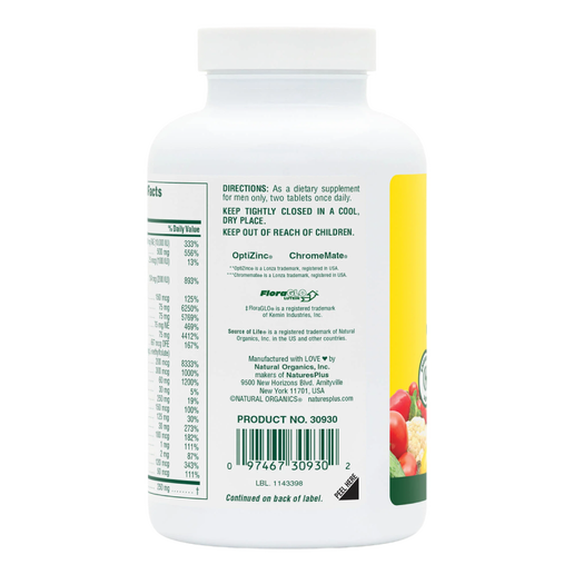 NaturesPlus - Source of Life Men Multivitamin - 120 Tablets