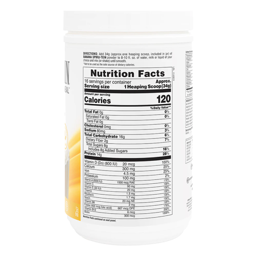 NaturesPlus - Spiru-Tein Protein Powder Meal (Banana) - 1.2 lbs