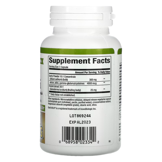Natural Factors - GarlicRich Garlic + Reishi - 120 Delayed Release Capsules