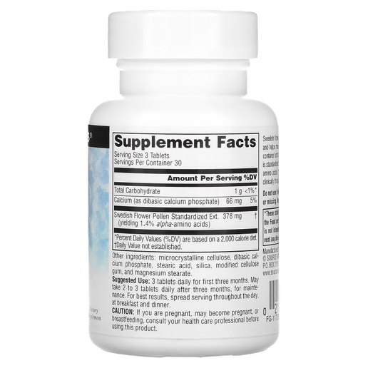 Source Naturals - Swedish Flower Pollen - 90 Tablets