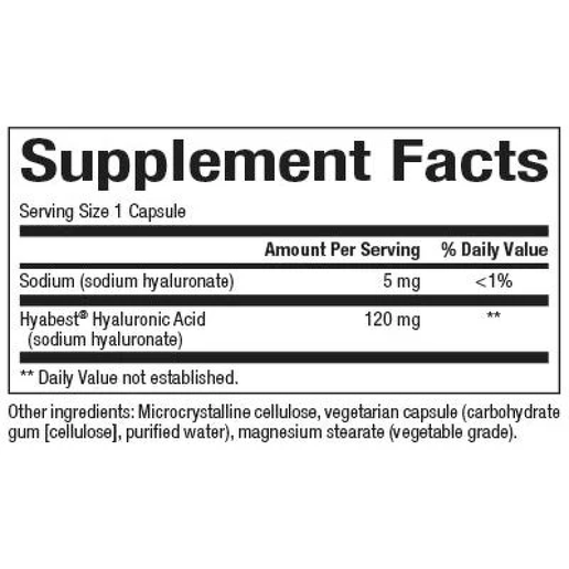 Natural Factors - Vegan Hyabest Hyaluronic Acid - 60 capsules