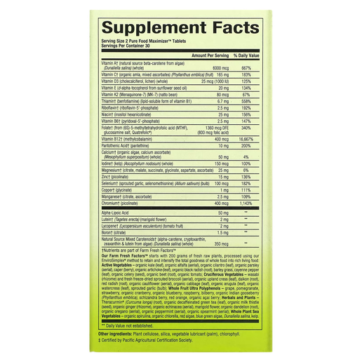 Natural Factors - (Whole Earth & Sea) - Women’s 50+ Once a day Multivitamin - 60 caps.