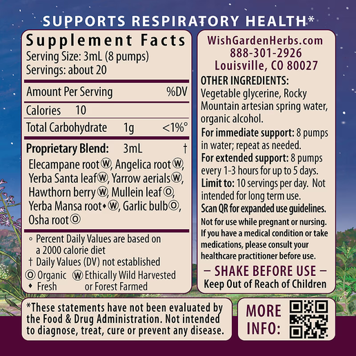 WishGarden - Deep Lung & Bronchial Support - 2 oz pump