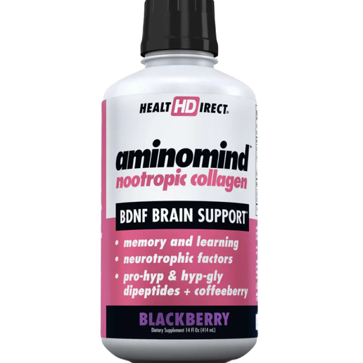 Health Direct - Aminomind - Nootropic Collagen Supplement - Blackberry - 14 fl oz