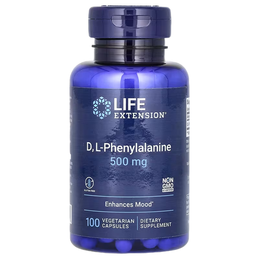 Life Extension - D L-PHenylalanine 500mg - 100 VCaps