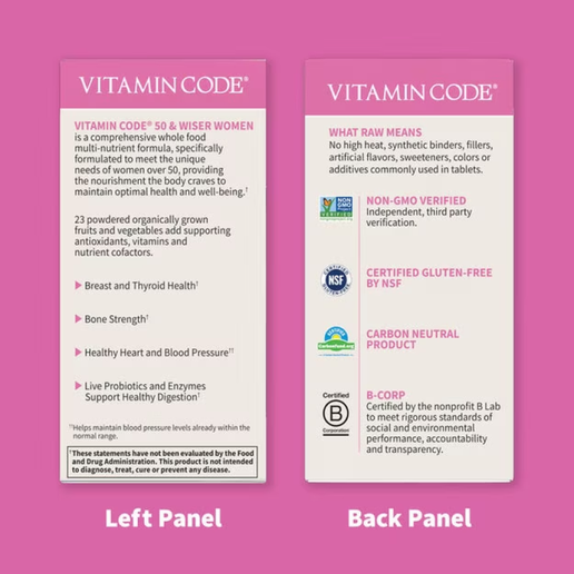 Garden of Life - Vitamin Code 50 and Wiser Women's Multi Capsules - 120 VCaps