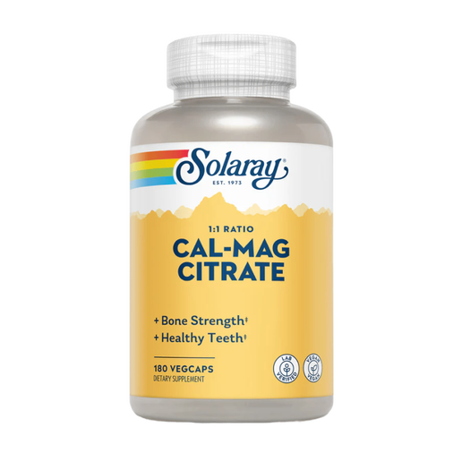 Solaray - Calcium Magnesium Citrate 2:1 - 180 capsules