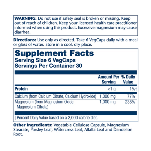 Solaray - Calcium Magnesium Citrate 2:1 - 180 capsules
