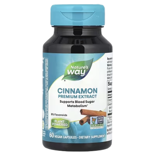 Nature's Way - Cinnamon  Extract - 60 Vcaps