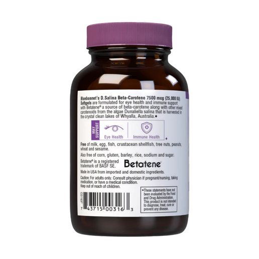 Bluebonnet - D. Salina Beta-Carotene 7500 mcg - 90 softgels