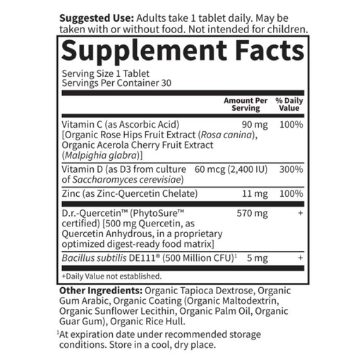 Garden of Life - Dr. Formulated Quercetin Immune† - 30ct Tablets