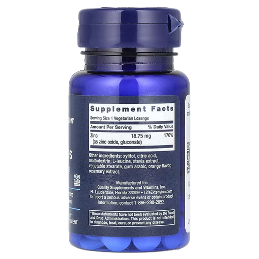 Life Extension - Enhanced Zinc Lozenges (Citrus Flavor) - 60 capsules