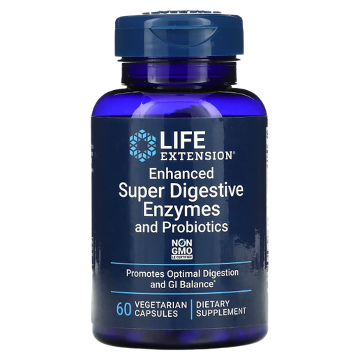 Life Extension - Enhanced Super Digestive Enzymes & Probiotics - 60 capsules