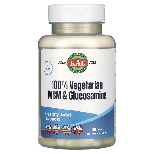 KAL - 100% Vegetarian MSM & Glucosamine - 60 Tablets