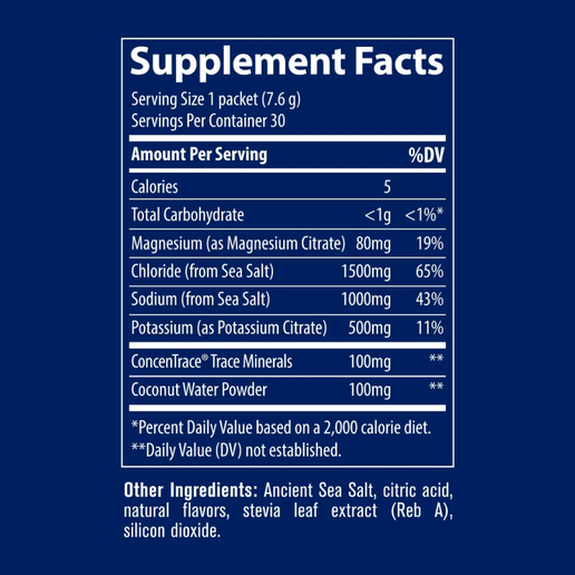 Trace Minerals - ZeroLyte-Electrolyte  (Salty Orange) - 30 Count