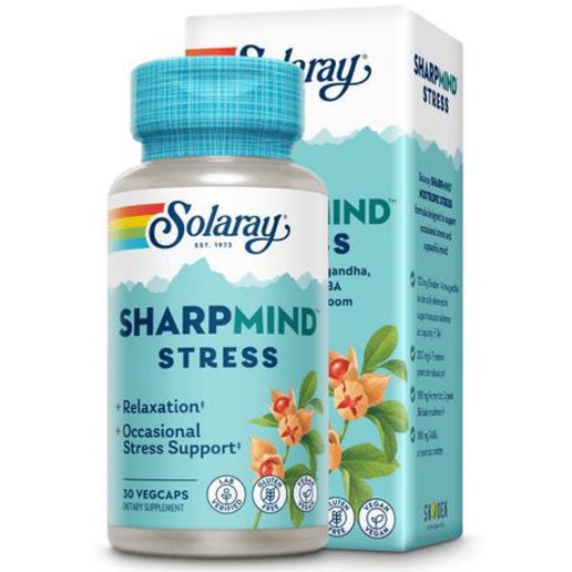 Solaray - Sharpmind Stress Mood Support Supplement - 30 VCaps