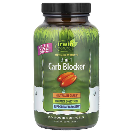 Irwin Naturals  - 3-in-1 Carb Blocker - 150 Soft-gels