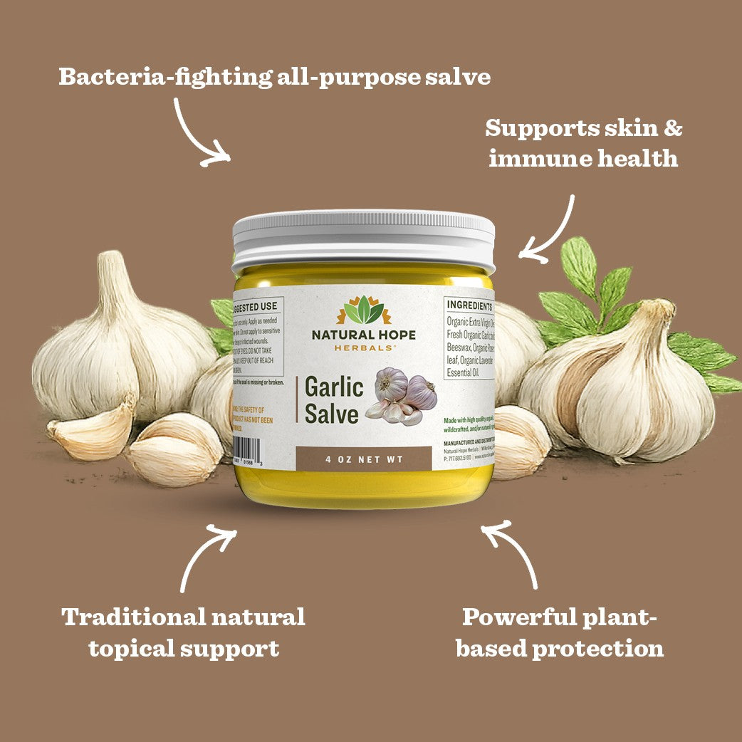 Natural Hope Herbals Garlic salve. 1 oz