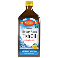 Carlson - Fish Oil - 1600mg Omega-3s (Natural Lemon) - 16.9 fl oz