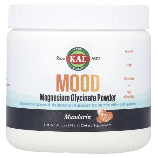 Kal - Mood Magnesium Powder (Mandarin Flavor) - 9.8 oz