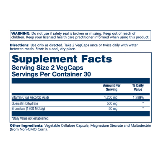 Solaray - Quercetin, Bromelain & Vitamin C - 60 Capsules