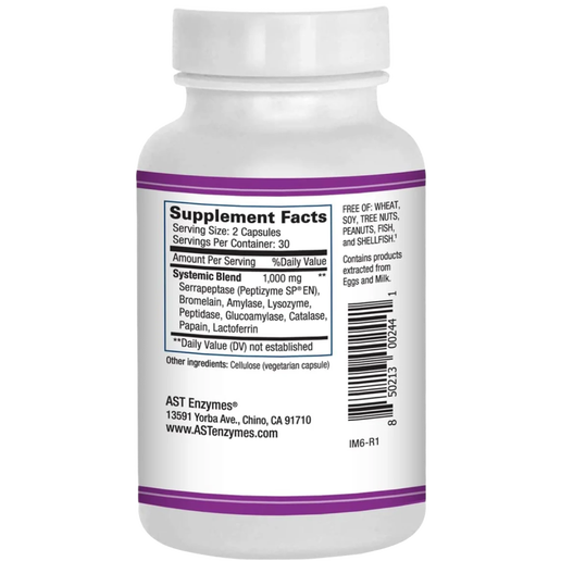 AST Enzymes - ImmunoSEB Systemic Enzymes - 60 VCaps