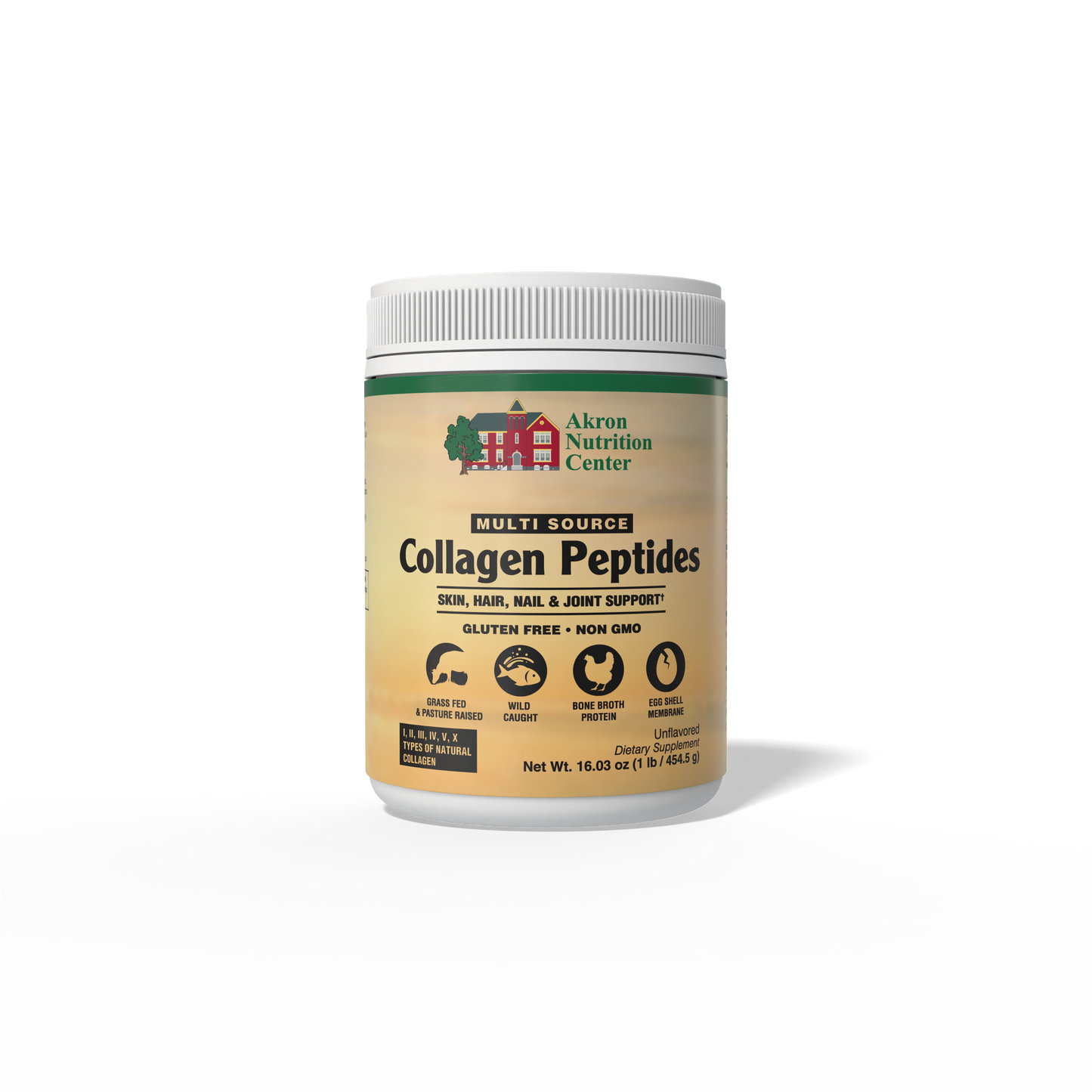 Akron Nutrition Center - Multi Source Collagen Peptides - 454.5g