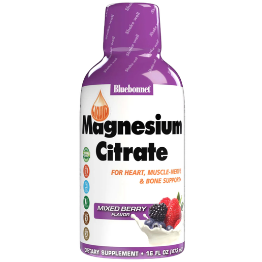 Bluebonnet - Liquid Magnesium Citrate (Mixed Berry Flavor) - 16 fl oz