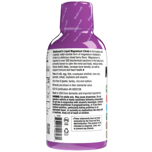 Bluebonnet - Liquid Magnesium Citrate (Mixed Berry Flavor) - 16 fl oz