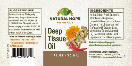 Natural Hope Herbals - Deep Tissue Oil - 1 fl oz