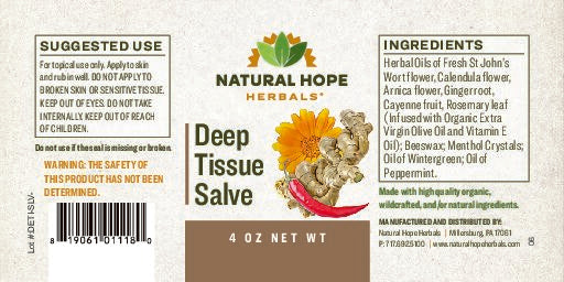 Natural Hope Herbals - Deep Tissue Salve - 4oz