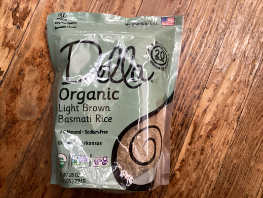 Della organic light brown basmati rice 28oz