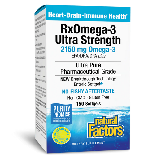 Natural Factors RXOmega-3 Fish Oil Ultra Strength - 150 Softgels