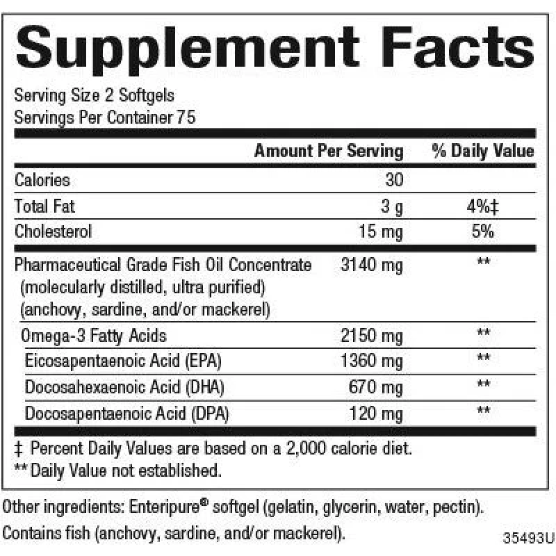Natural Factors RXOmega-3 Fish Oil Ultra Strength - 150 Softgels