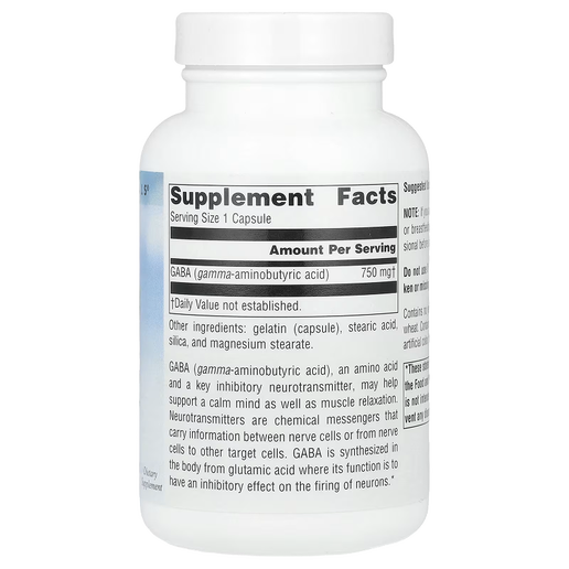 Source Naturals - Serene Science®, GABA, 750 mg - 90 Capsules