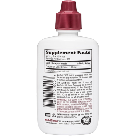 Nutribiotic - GSE Grapefruit Seed Extract - 2 fl oz