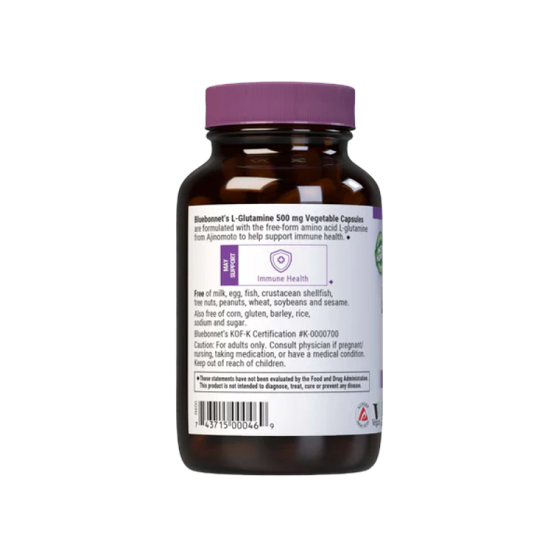 Bluebonnet - L-Glutamine 500mg - 100 Capsules