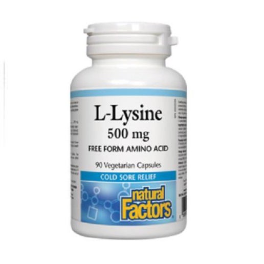 Natural Factors - L-Lysine 500mg Vegetarian - 180 Capsules